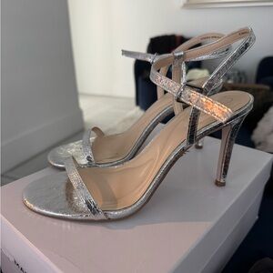 Jessica Simpson Shiny Silver Heels